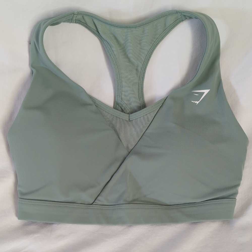Gymshark Crossover Sports Bra - Desert Sage Green Size XS